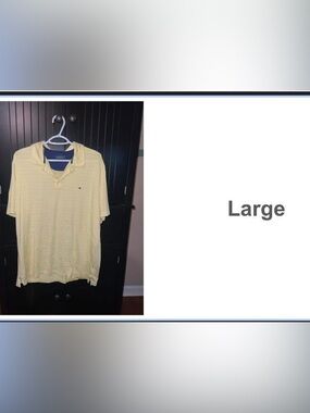 crown & ivy Yellow Short Sleeve Polo